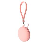 KADSXIYA Porte-monnaie rond pour casque - Sac de rangement léger avec fermeture éclair, rose