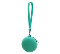 KADSXIYA Porte-monnaie rond pour casque - Sac de rangement léger avec fermeture éclair, vert