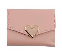 KADSXIYA Portefeuille d'affaires moderne en cuir synthétique avec fentes pour cartes et porte-monnaie, rose
