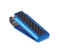 KADSXIYA Portefeuille d'affaires pour homme en acier inoxydable et fibre de carbone, bleu