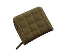 KADSXIYA Portefeuille de poche brodé tendance pour filles, petit portefeuille à fermeture éclair, vert