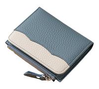 KADSXIYA Portefeuille élégant en cuir synthétique pour femme avec blocage de la monnaie, bleu