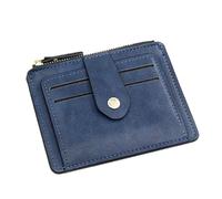 KADSXIYA Portefeuille fin pour homme avec compartiment à monnaie et fentes pour cartes de crédit en cuir PU, bleu