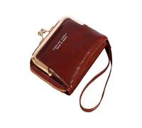 KADSXIYA Portefeuille pour femme et fille multi-fentes avec dragonne et porte-cartes de crédit, bordeaux