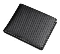 KADSXIYA Portefeuille sophistiqué en cuir pour homme avec blocage pour pièces de monnaie et cartes de visite, Texture en fibre de carbone