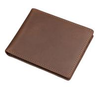 KADSXIYA Portefeuille sophistiqué en cuir pour homme avec blocage pour pièces de monnaie et cartes de visite, Peau de cheval folle