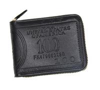 KADSXIYA Portefeuille sophistiqué pour homme en cuir PU avec fermeture éclair, noir