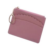 KADSXIYA Portefeuille tendance avec plusieurs emplacements pour cartes et une poche zippée pour femme, rouge pastèque
