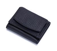 KADSXIYA Portefeuille tendance en cuir pour femme avec porte-cartes de crédit et 3 volets pour filles et dames, noir