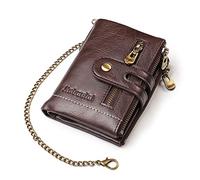 KADSXIYA Portefeuilles en cuir à deux volets pour homme - Portefeuille décontracté pour cartes de crédit avec poche pour pièces de monnaie - Utilisation en voyage d'affaires, café
