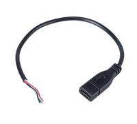 KADSXIYA Rallonge de câble d'alimentation USB de type C femelle vers fil nu 4 broches