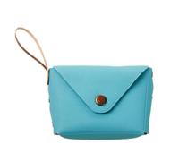 KADSXIYA Sac à monnaie en cuir PU - Mini porte-monnaie - Petit sac de rangement - Cadeau, bleu foncé
