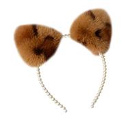 KADSXIYA Serre-tête à oreilles de chat en fourrure pour cosplay et fête d'Halloween
