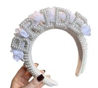 KADSXIYA Serre-tête élégant avec lettres 3D et détails plumes