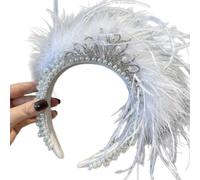 KADSXIYA Serre-tête élégant avec lettres 3D et détails plumes