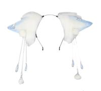 KADSXIYA Serre-tête oreilles de chat à fourrure avec oreilles de renard mignonnes et pompons