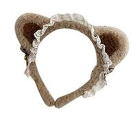 KADSXIYA Serre-tête oreilles de chaton à volants en dentelle pour oreilles de chat Lolita Costume