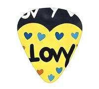 KadUe Love You With All My Heart Lot de 12 médiators pour guitare acoustique, électrique, ukulélé. Taille unique