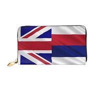 KadUe Portefeuille en cuir américain avec drapeau d'Hawaï pour femme, plusieurs compartiments pour cartes et cartes de crédit, Noir , Taille unique, Contemporain