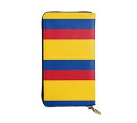 KadUe Portefeuille en cuir avec drapeau de la Colombie pour femme, plusieurs compartiments pour cartes et espèces, cartes de crédit, Noir , Taille unique, Contemporain