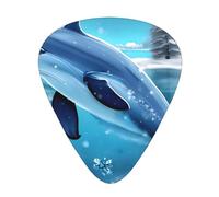 KadUe Winter The Dolphin Lot de 12 médiators pour guitare acoustique électrique Ukulélé Taille unique