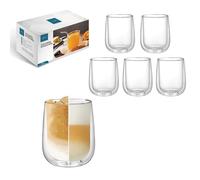 Kadum Lot de 6 verres à café à double paroi - Grands verres géants - Verres isothermes - Verres à thé - Verres à thé - 500 ml - Verre thermique de 500 ml - Dans un coffret cadeau - Verres à double