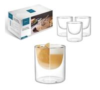 Kadum Pieris Lot de 4 verres à dessert flottants à double paroi 140 ml dans un coffret cadeau Idée cadeau parfaite Passe au lave-vaisselle