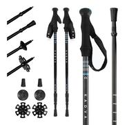 Kadva - Bâtons De Randonnée Sajama 65-135 cm Lot De 2 - Aluminium Réglables Télescopiques Antichoc avec Dragonnes Embouts Caoutchouc Et Rondelles