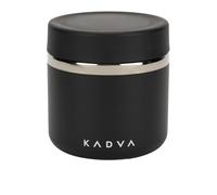 KADVA - Bocal Alimentaire Isotherme Eater 600 ml - Acier Inoxydable à Double Paroi, Isolation Sous Vide, Étanche à Large Ouverture pour Repas Chauds ou Froids - Noir