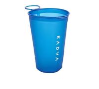 KADVA Flowbie Softflask 150 ml - Gobelet d’hydratation pliable en TPU bleu pour trail, randonnée et course ; se roule à plat, léger et compact