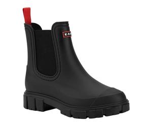 KADVA FlowBoots Chelsea Bottes de pluie imperméables en caoutchouc pour femme pour la marche et les chemins mouillés Noir, Noir, 41 EU