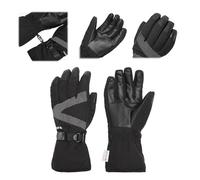 KADVA Gants de Ski Professionnels - 3M Thinsulate - Protection Thermique - Cuir et Softshell - Imperméables et Respirants - pour Ski et Alpinisme d'hiver (M/L)