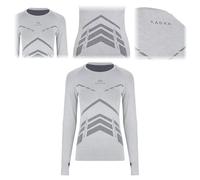 KADVA - Haut Thermique Femme en Bambou, AlpineStep Thermo Light Plus, Gris sans Coutures, S-M - Manches Longues avec Passe-Pouces, Maille Respirante Séchage Rapide