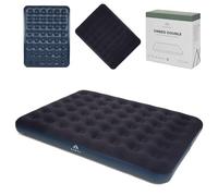 KADVA Matelas Gonflable Sinbed Double Bleu | Matelas Gonflable Deux Personnes PVC Isolation Valve de Verrouillage Housse | Maison Camping Manipulation Rapide Léger Confortable Compact Gonflable Pompe