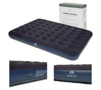 KADVA Matelas Gonflable Sinbed Double Bleu | Matelas Gonflable Deux Personnes PVC Isolation Valve de Verrouillage Housse | Maison Camping Manipulation Rapide Léger Confortable Compact Gonflable Pompe