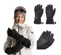 KADVA Mountain Flow - Gants de Ski Chauds pour Femme - Thinsulate 3M et Cuir - Imperméables et Coupe-Vent - pour Pistes et Sports d'hiver (L/XL)