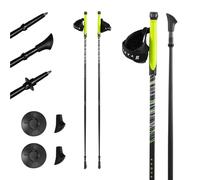 KADVA Raylan Bâtons de Marche Nordique - Couleur : Gris - Taille réglable - 115 cm - Design Simple - Gants réglables - Résistance Contre l'enfoncement dans Le Sol