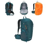Kadva - Sac À Dos De Randonnée Fleiro 30 L avec Dos Ventilé Et Armature, Accès par Le Bas Au Compartiment Principal, Poche D’Hydratation Et Housse De Pluie Intégrée - Turquoise