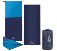 KADVA Sac de Couchage de Camping Karvilo 200 x 75 cm Sac de Couchage Bleu avec Fonction de Couette Température de Confort de 20 Degrés Idéal pour l'Été avec Technologie Ripstop de Durabilité