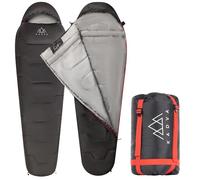 KADVA Sac de Couchage de Camping Mumio L avec des Dimensions de 230 cm x 80 cm Sac de Couchage Noir avec Capuche pour la Tête Température de Confort 4 Degrés Idéal pour l'hiver