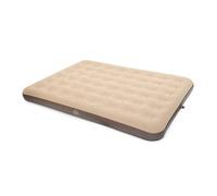 KADVA SINBED Matelas gonflable double auto-gonflant pour 2 personnes Beige (191 x 152 x 22 cm), capacité de charge 250 kg, double valve, PVC, kit de réparation, idéal pour le camping/les voyages