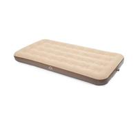 KADVA SINBED Matelas gonflable simple beige (191 x 99 x 22 cm), capacité de charge 140 kg, anti-fuite avec double valve, PVC, rustine de réparation, idéal pour le camping, les voyages, lit d'appoint