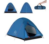 KADVA Tente de Camping Festa 2-200 x 120 x 105 cm - pour 2 Personnes - avec moustiquaire - Armature en Fibre de Verre imperméable légère et Robuste - Idéale pour Le Camping et la randonnée - Bleu
