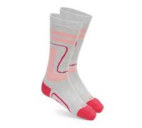 KADVA Woolan JRG Kdv-b4ap051-gr Chaussettes de Ski, Gris/Rose, 28 Garçon
