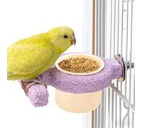 Kaefig Gamelle pour oiseaux - Accessoires Kaefig avec perchoir - Bol multifonction - Convient pour les perruches, calopsittes, inséparables et orientées l'hygiène