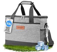 KAEFUYS Grand Sac Isotherme Repas 33L Lunch Bag Glacière Isotherme Hommes Femmes Sac Réfrigéré Imperméable pour Pique-Nique Camping Plage Voyage