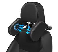 KAEFUYS Repose Tête Voiture Rétractable Cale Tête Enfant Voiture Rotatif à 360° Appui-tête de Voiture pour Enfants PU Mousse à Mémoire Antidérapante pour Dormir en Voiture Voyage