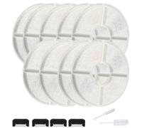 KAEGREEL 16PCS Filtre Fontaine Eau Chat pour 81oz/2-2.4L Ronde Pet Fontaine Eau Distributeur, 9 Filtres de Fontaine à Eau Replacement Round Rechange Filtre de Chien/Chat Fontaine avec Charbon Actif