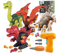 KAEGREEL Dinosaure Jouet Enfant Garcon 2 3 4 5 6 7 8 9 Ans avec Perceuse Électrique Boîte Jurassic Dinosaure Démontage Jouets DIY Construction Puzzle Jouet Noël Anniversaire Cadeau pour Garçons Filles