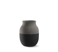 Kähler 690147 Omaggio Vase Circulaire recyclé fabriqué à partir de matériaux restants de Productions précédentes Gris Anthracite Hauteur 20 cm